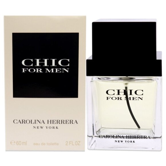 New Carolina Herrera Men's Chic EDT Spray - New In Box Sealed Packaging - Picture 1 of 6